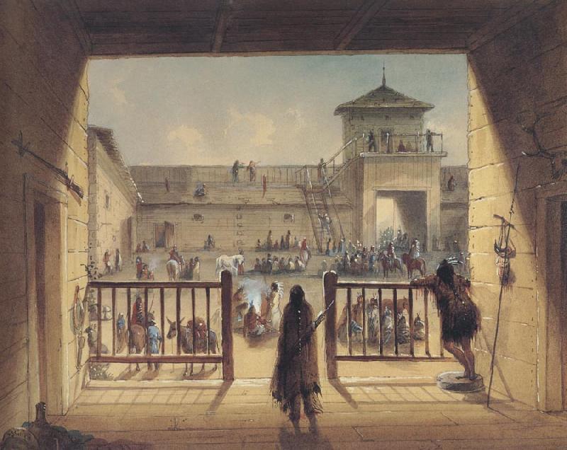 Miller, Alfred Jacob Interior of Fort Laramie oil painting image